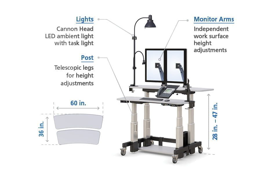 height adjustable ergonomic standing desk control feature