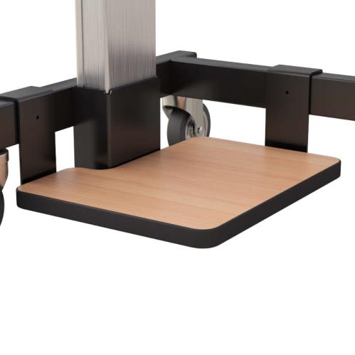 771417 ergonomic l shaped sit stand desk bottom shelf