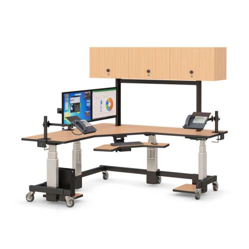771417 l shaped sit stand desk