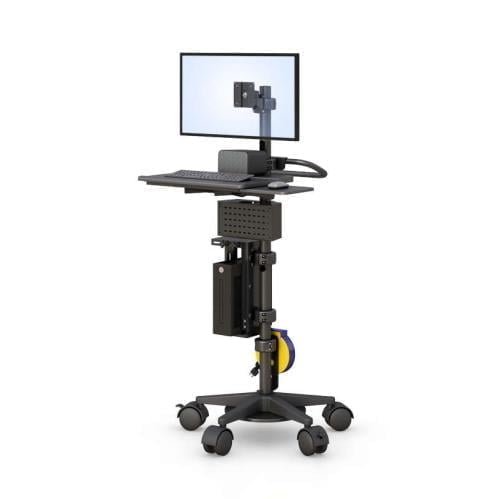 771569 mobile computer standing cart with cpu holder