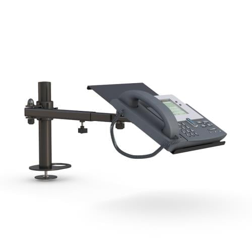 771607 desk mounted telephone tray with arm