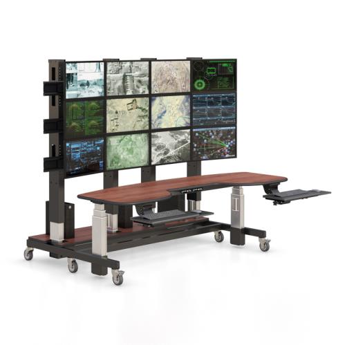 771634 security control room console with video wall