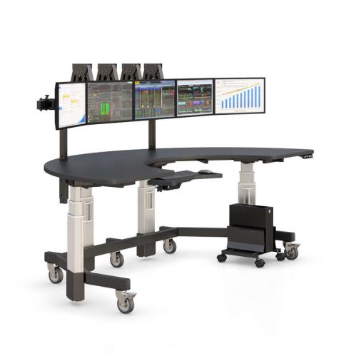 771637 curved ergonomic standing desk