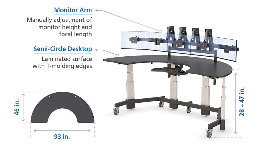 Height-Adjustable Ergonomic Stand Up Desk Features