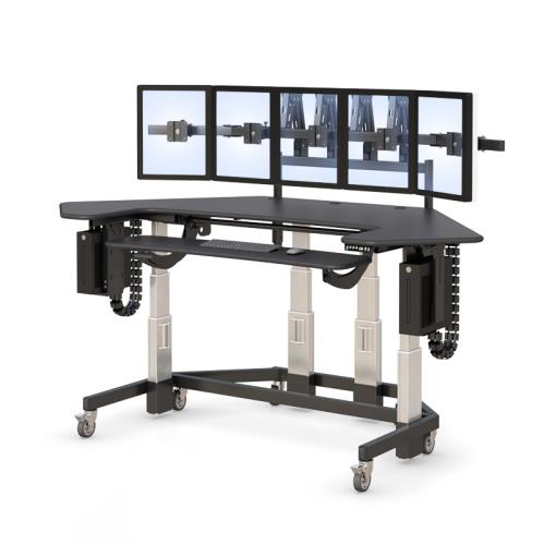 771639 multi level standing desk with multi display support
