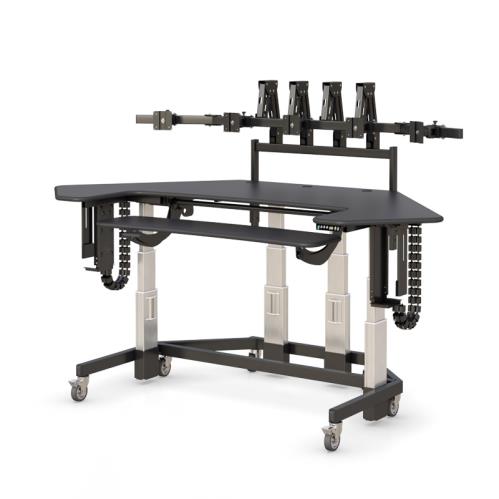 771639 multi level standing desk with multi monitor support
