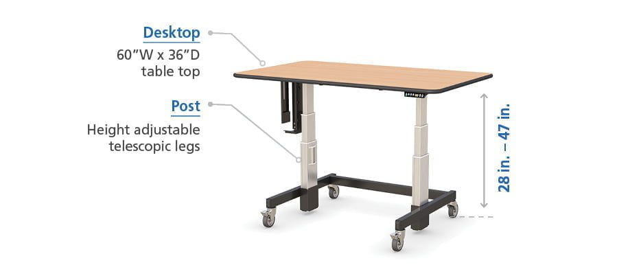 Especificaciones del escritorio Sit or Stand Desk