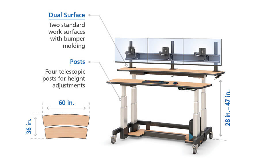 electric lift height adjustable sit stand desk features