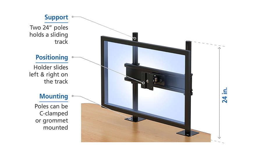 Especificaciones del soporte para pantallas planas de escritorio