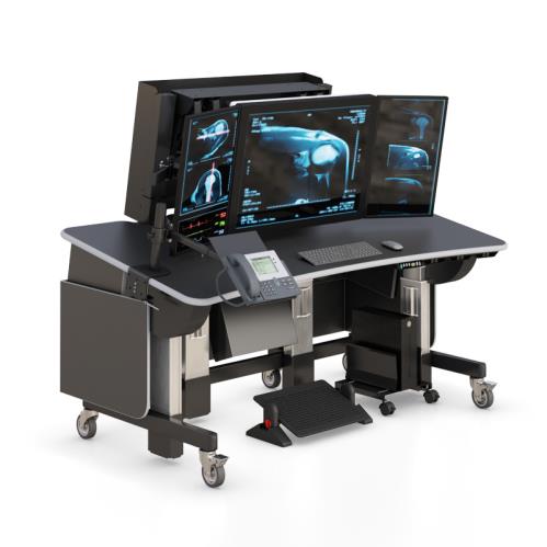 771721 stand up desk for pacs system workstations