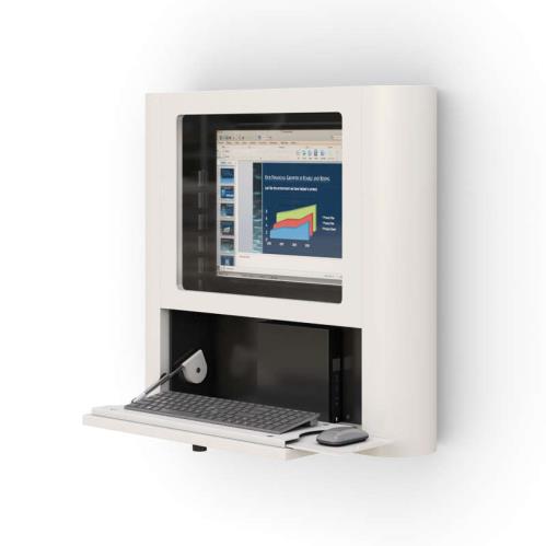 771746 wall mounted workstation with keyboard tray