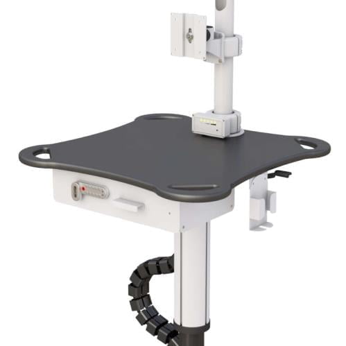 771899 medical computer trolley keyboard shelf with mouse holder