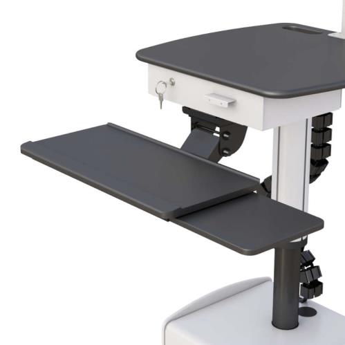 772018 medical computer carts on wheels retractable keyboard shelf and mouse tray