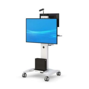 772026 flat screen stand with additional rear facing monitor