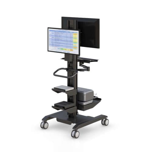 772028 height adjustable rolling computer stand