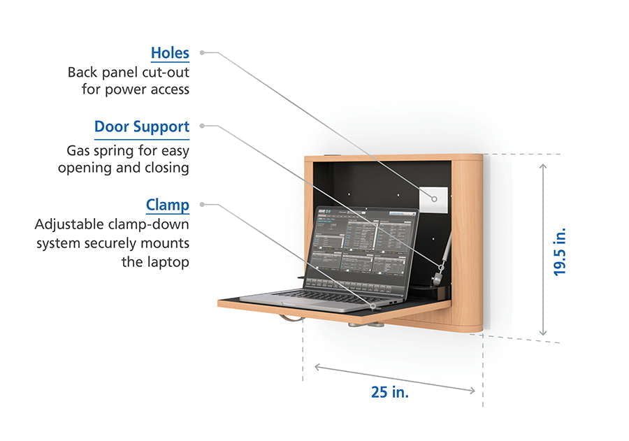 Wall Mounted Laptop Workstation specifications
