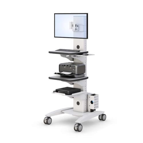 772090 radiology rolling computer cart
