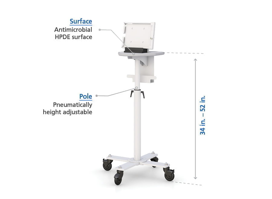Tablet Stand on Wheels with Features