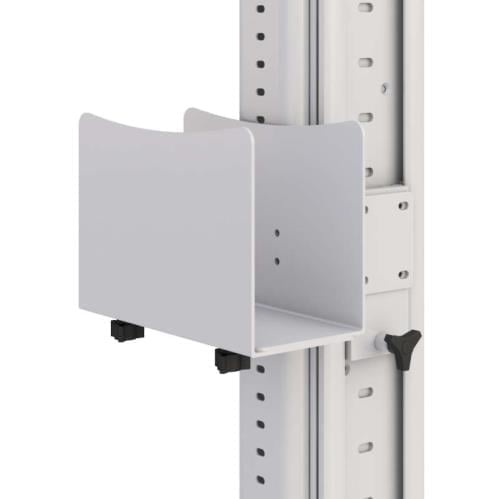 772100 stationary floor computer stand pole attached cpu shelf