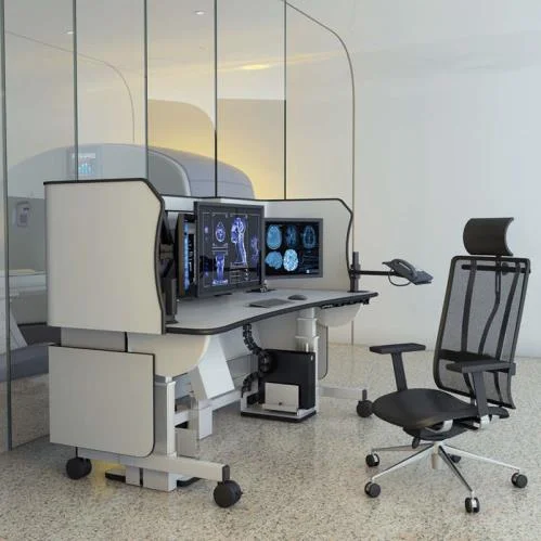 772127 ergonomic standing desk for medical radiology pacs workstations
