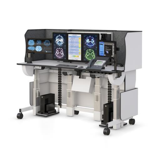 772127 ergonomic standing desk for radiology pacs workstations