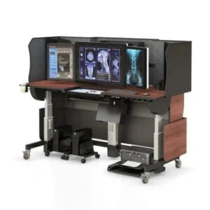 772128 sit stand desk for radiology pacs imaging centers