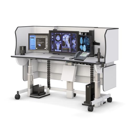 772128 sit stand desk for radiology pacs imaging centers workstations