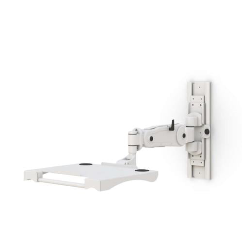 772149 heavy duty wall mounted laptop station articulating arm with tray
