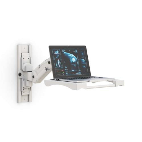 772149 wall mounted laptop station arm with heavy duty tray