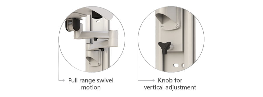   Características funcionales del soporte de pared con brazo articulado para portátil