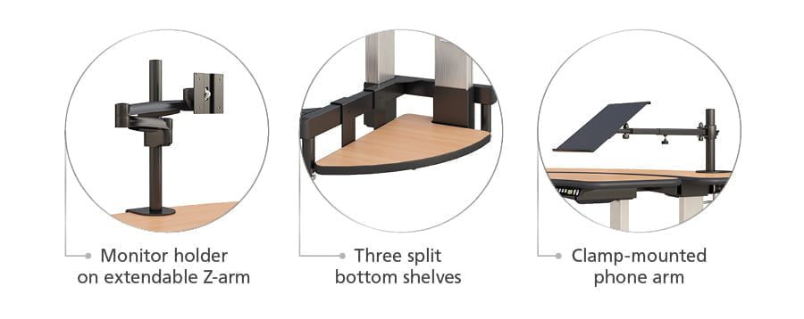 mejor accesorio de escritorio semicircular para sentarse