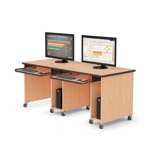 772174 dual user computer training room desk