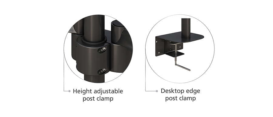 Four Arm Monitor Stand Clamp functional features