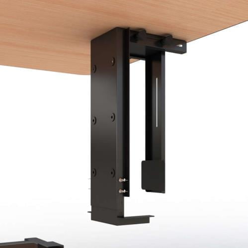 772189 l shaped adjustable desk under desk mounted cpu holder