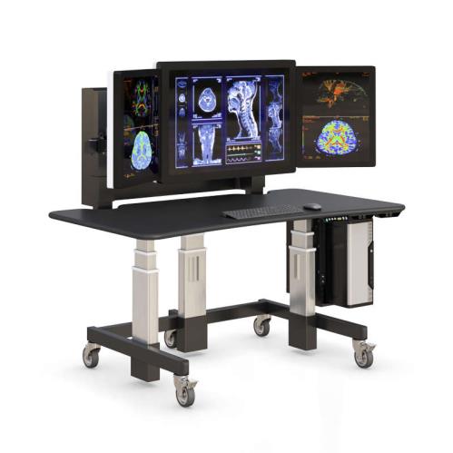772196 adjustable electric sit stand desk for radiology service center