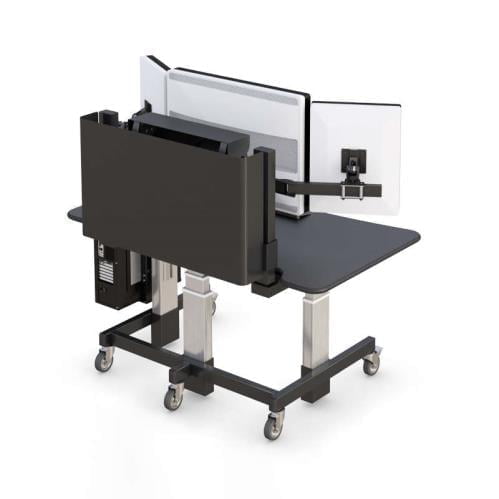 772196 height adjustable electric sit stand desk for radiology service center