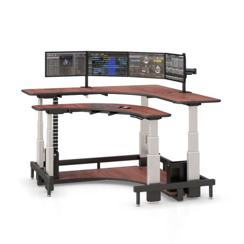 772198 ergonomic l shaped height adjustable desk