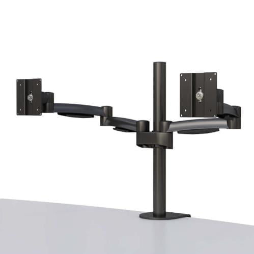 772204 ergonomic electric desk pole mounted monitor holder