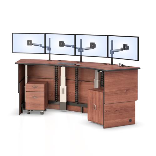 772205 multiple monitor height adjustable desk