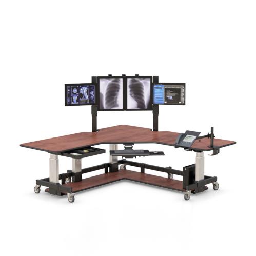 772206 adjustable sit and stand desk for diagnostic imaging