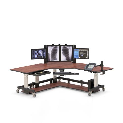 772206 ergonomic sit and stand desk for diagnostic imaging
