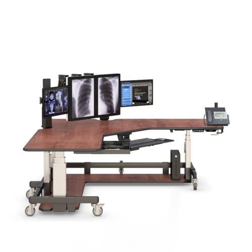 772206 height adjustable sit and stand desk for diagnostic imaging