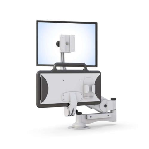 772211 pneumatic desk monitor arm with retractable keyboard tray