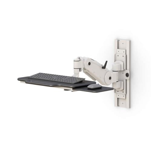 772214 wall mounted articulating keyboard arm and tray mount