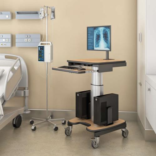 772221 comfortable rolling medical computer stand