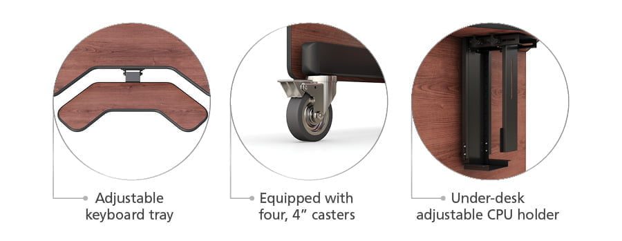 accesorios ergonómicos para escritorios de pie