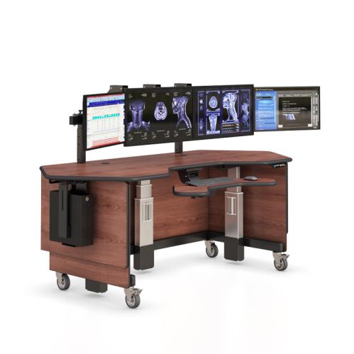 772234 mobile ergonomic sit stand desk