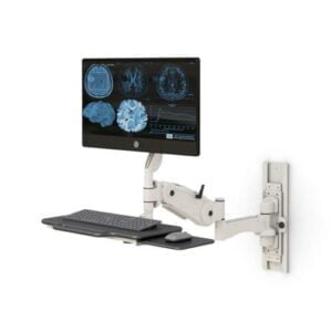 772250 height adjustable wall mounted computer monitor holder