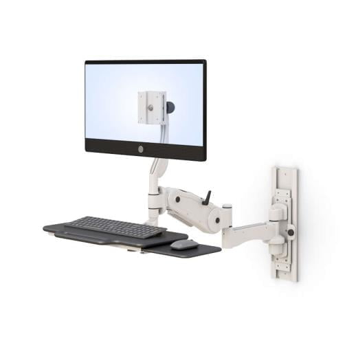 772250 wall mounted height adjustable monitor holder with tray