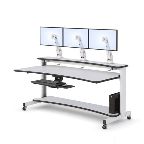 772280 two level computer desk with keyboard tray